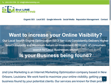 Tablet Screenshot of 2ndlinemarketing.com